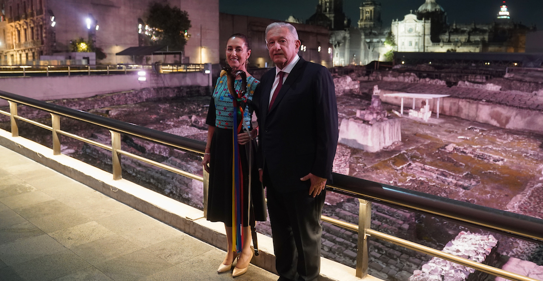 AMLO le dio el bastón de mando a Sheinbaum.