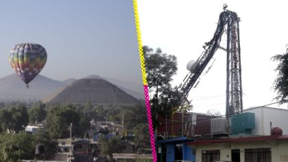 Globo aerostático de Teotihuacán choca y derriba antena del C5