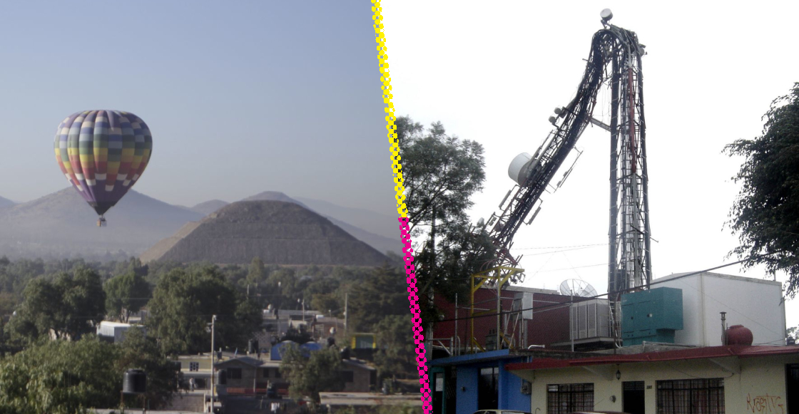 Globo aerostático de Teotihuacán choca y derriba antena del C5