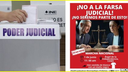 Marcha "Domingo negro" contra las Elecciones del Poder Judicial.