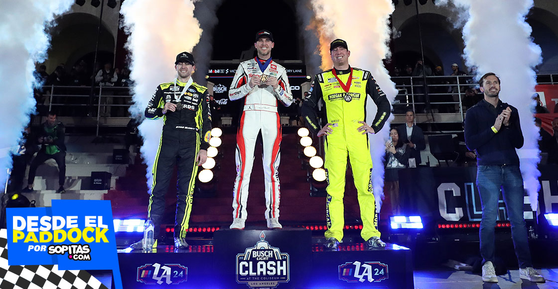 El podio de Nascar Cup en Los Angeles 2024