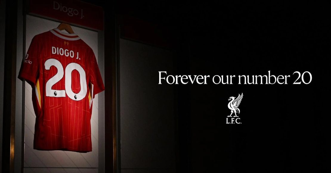 Liverpool retira el dorsal de Diogo Jota: “Para siempre nuestro número 20”